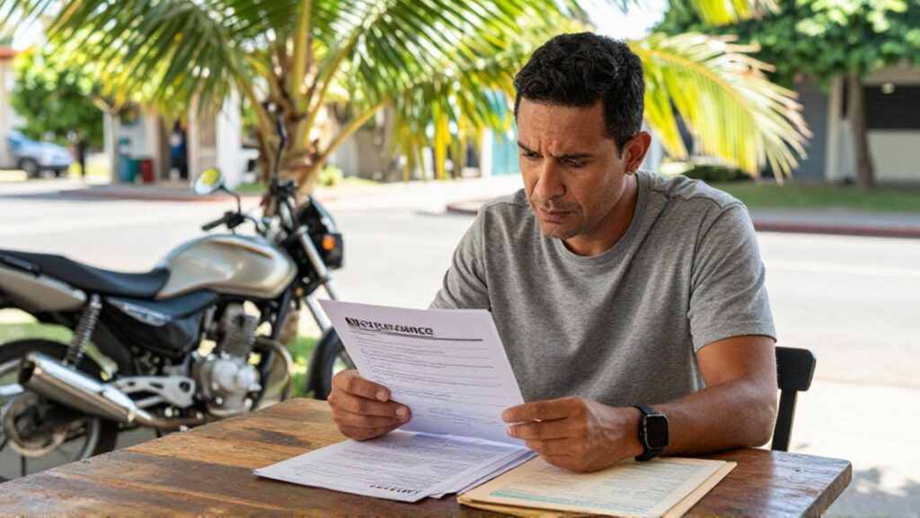 A man sits at an outdoor cafe